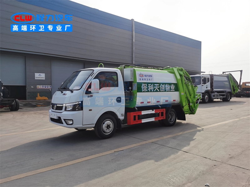 國六東風途逸藍牌壓縮垃圾車